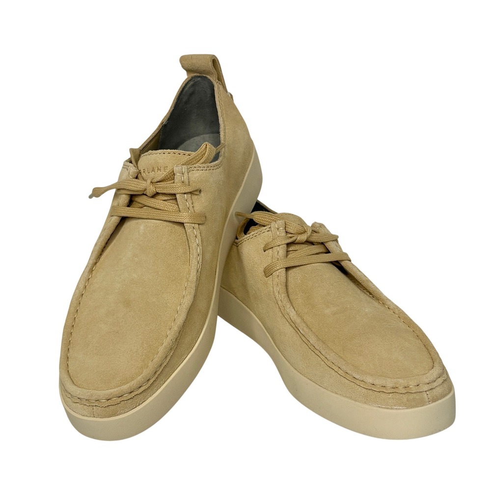 Everlane Tan Suede Leather Platform Trainer Sneaker Loafer 7 Preppy Outdoor